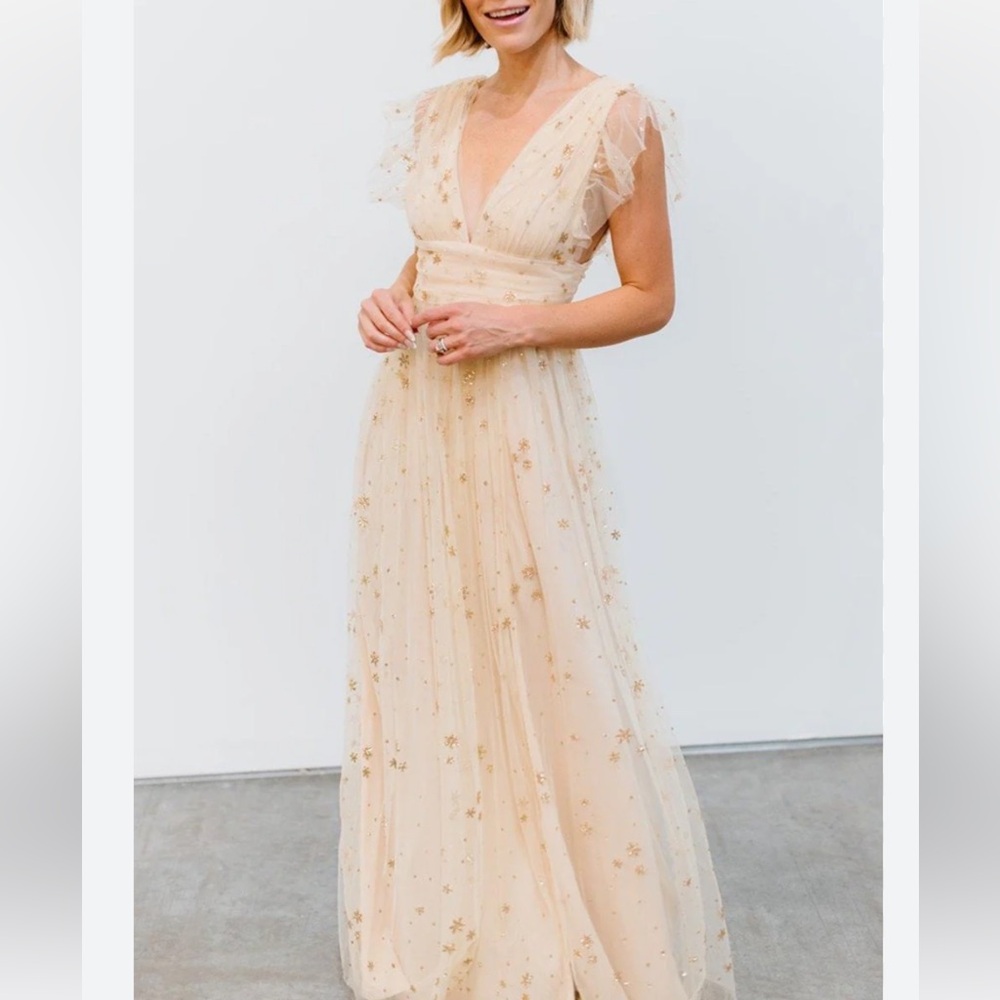 Shimmer Sparkle Stars Maxi Dress